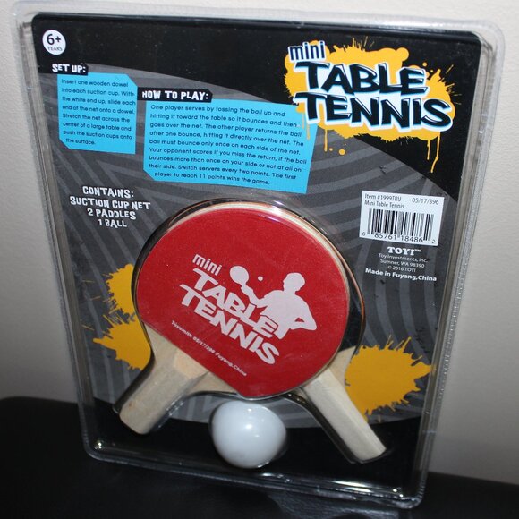 FREE*❤️new MINI TABLE TENNIS PING-PONG complete game kit with net PLAY ANYWHERE! - Picture 2 of 2
